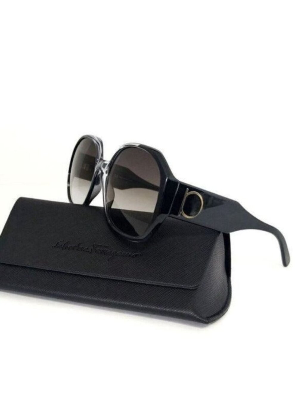 Salvatore Ferragamo Sunglasses Oversized Black Gradient Designer  SF943SL - Picture 3 of 13